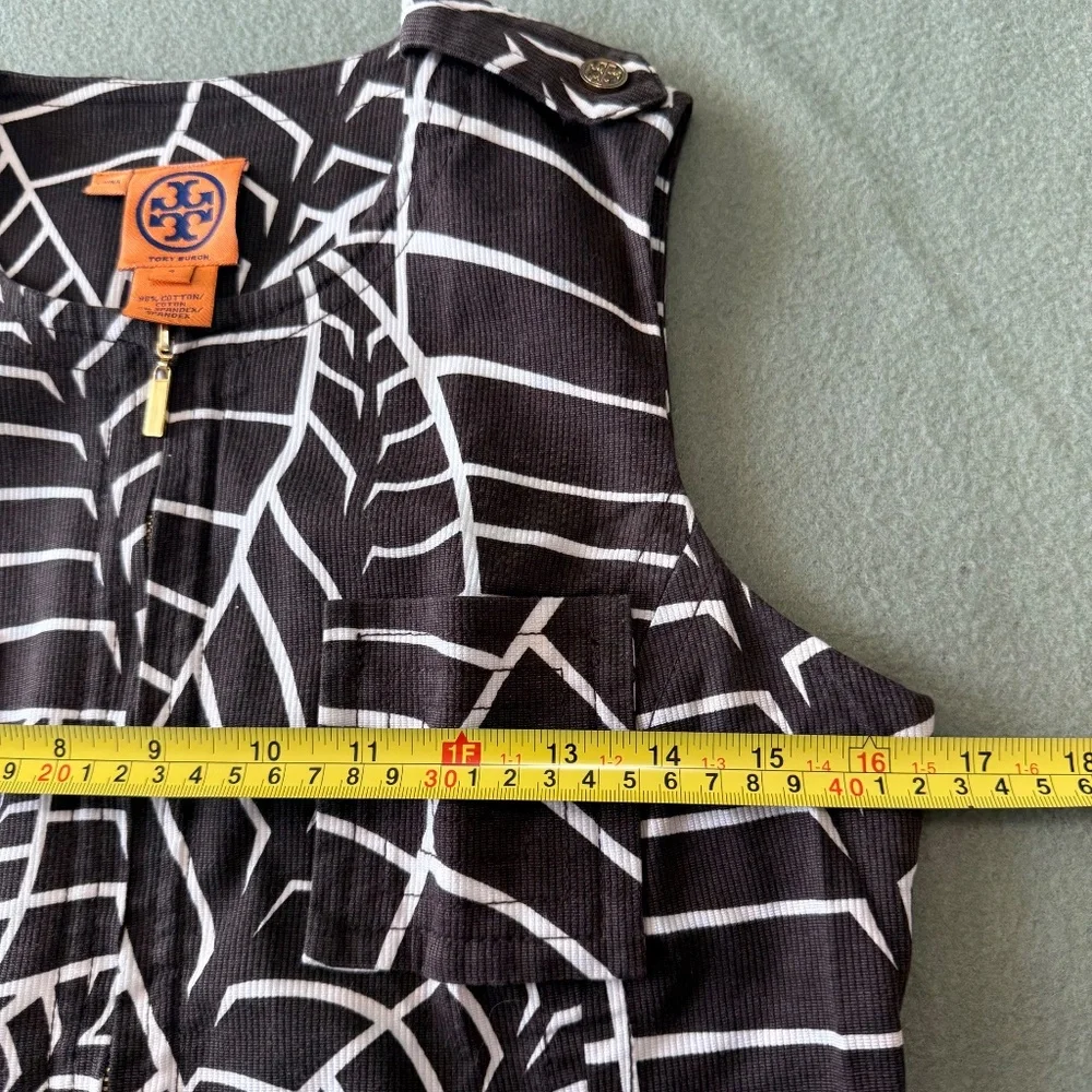Tory Burch‎ Sleeveless Front Zipper Brown Cotton Dress Size 4